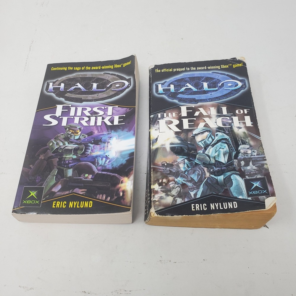 Halo Book Lot Eric Nylund The Fall of Reach First Strike Paperback Sci-Fi Xbox